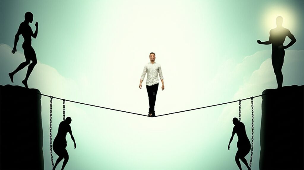 Equilíbrio no Desenvolvimento Pessoal: Fuja dos Extremos e Encontre o Caminho do Meio