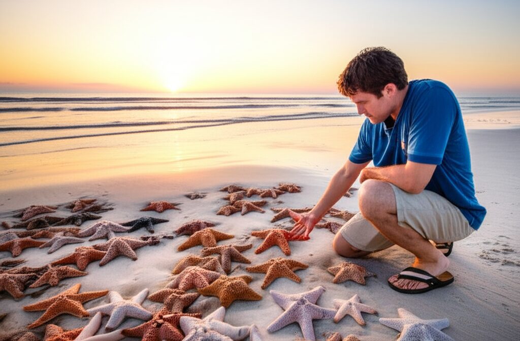 O Poder de Fazer a Diferença: Uma Lição Inspiradora da Praia com Estrelas-do-Mar